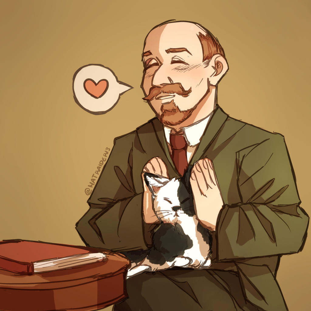 Lenin with kitty fan art by matraider13 on DeviantArt