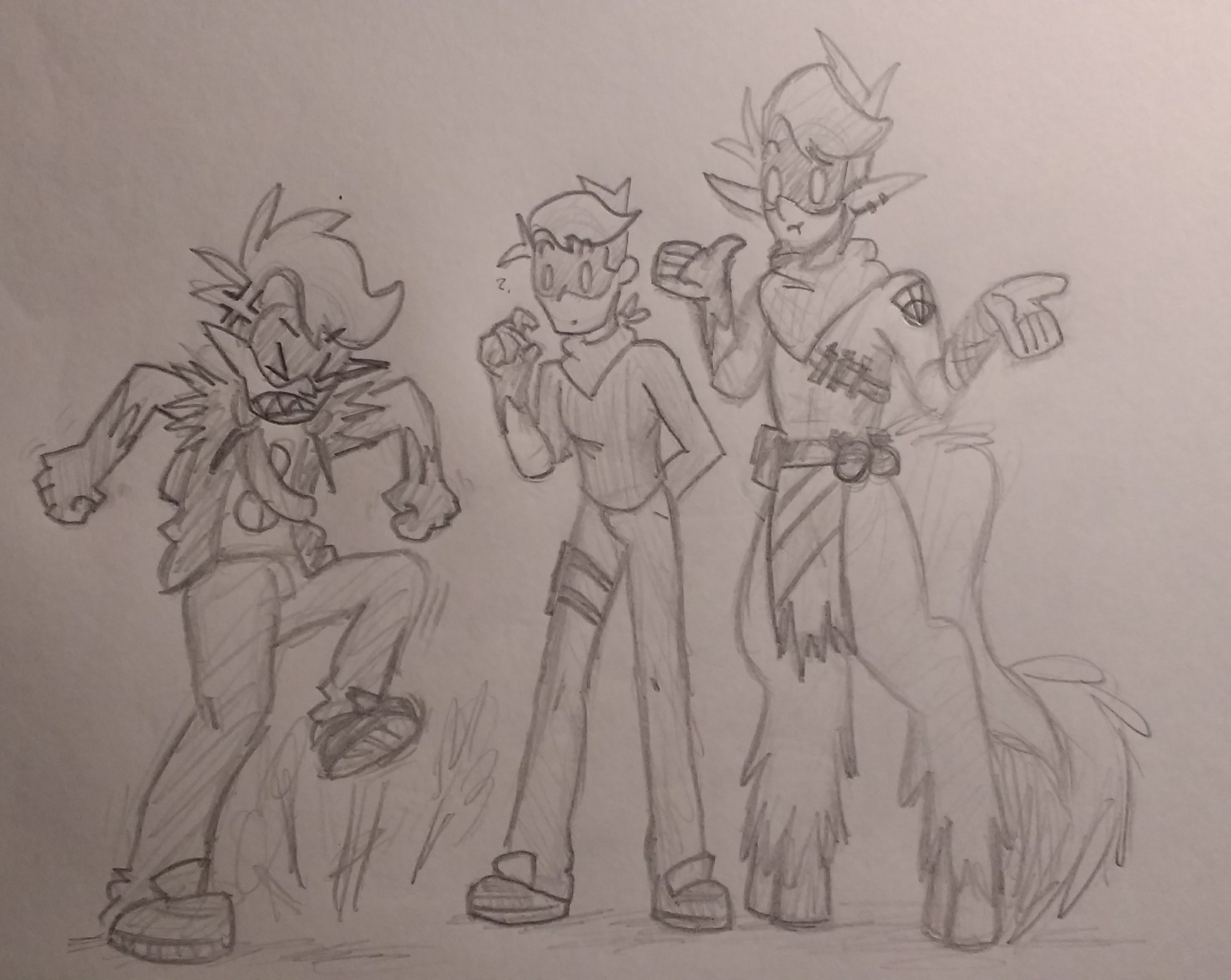 Trio of Isaacs (sketch)