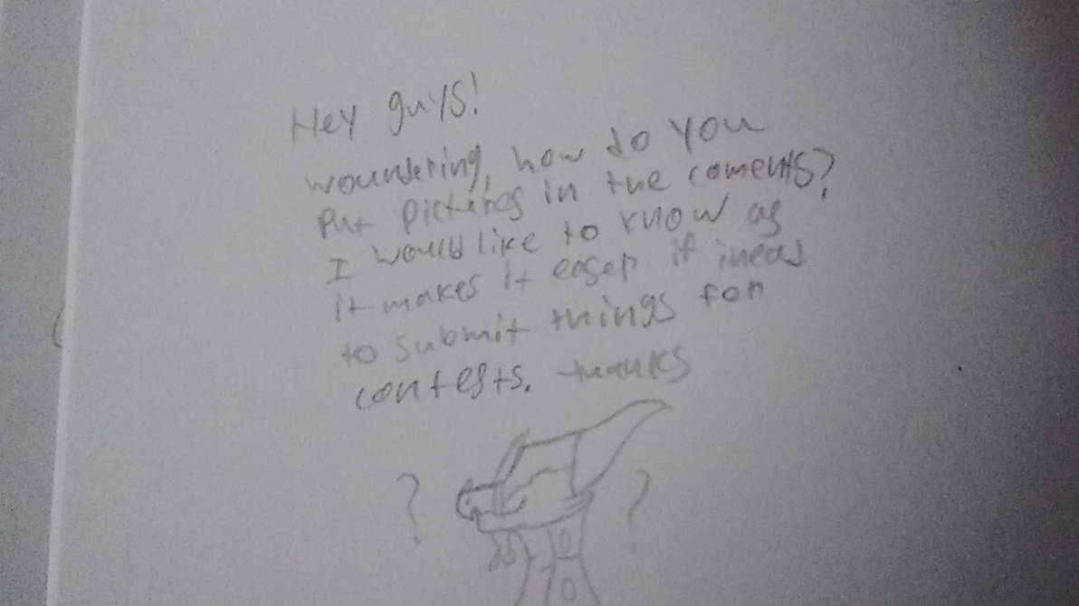 How do you put pictures in the comments? by SpiderFire3 on DeviantArt