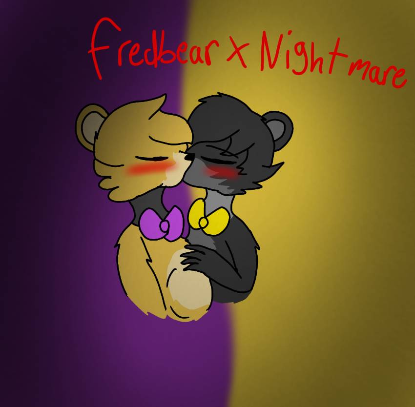 Romantic Killer Nightmare Fredbear (Fnaf Valentin's Day Fanart)