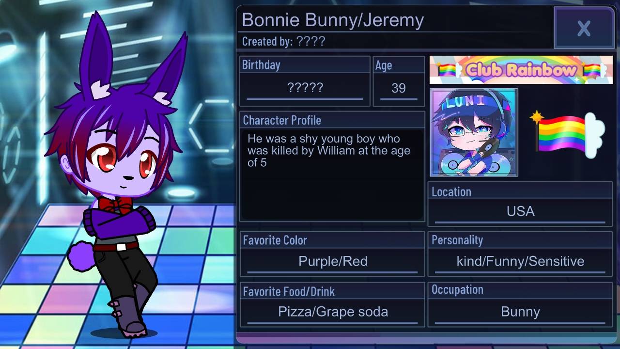 picture Charlie Fnaf Gacha Club gacha club fnaf info pt 29 bonnie