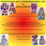 TRADITIONAL COMMISSION PRICE