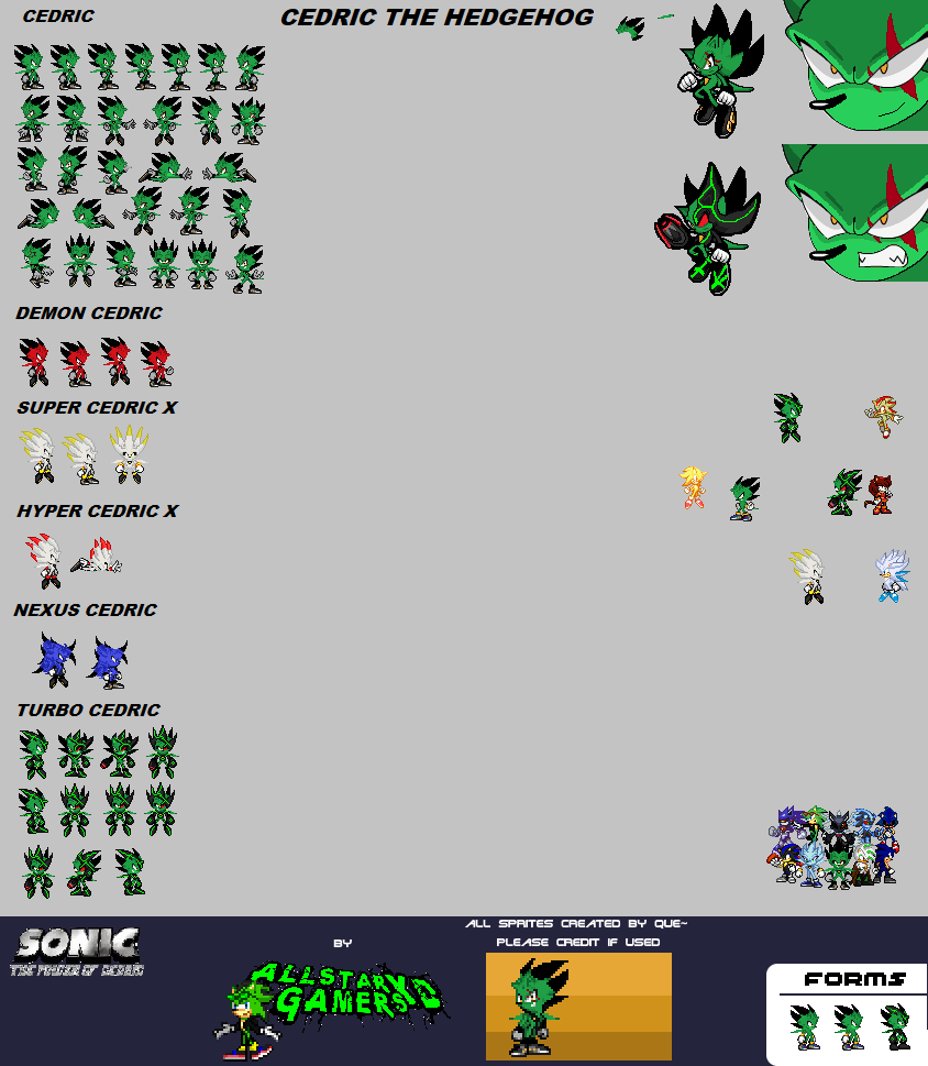 Cedric the hedgehog Sprites by AS02X on DeviantArt