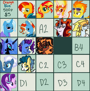 Orange x Blue Grid Adopts (9/15)