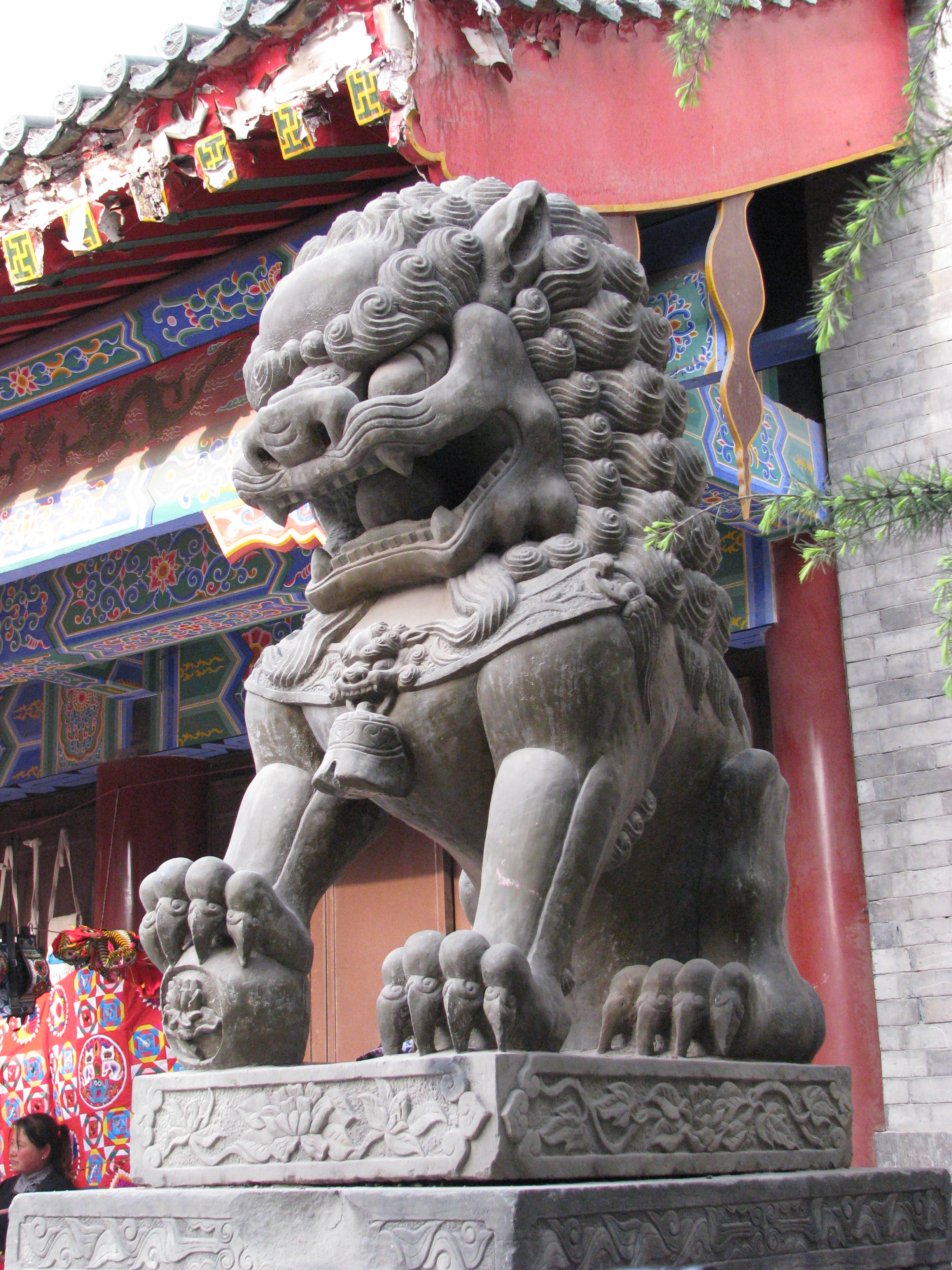 Chinese Male Lion Statue 02