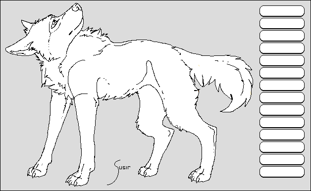 Female dog lineart