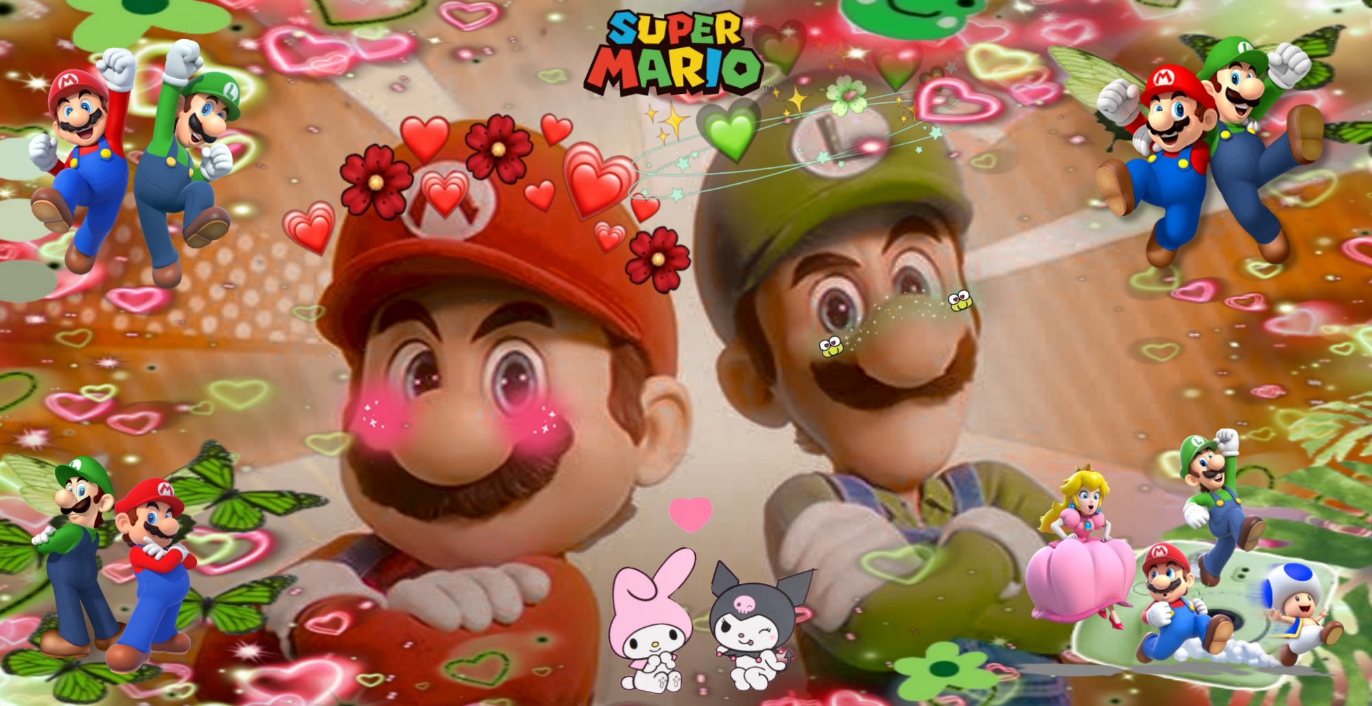 Day 29:Darling Siblings As Mario, Luigi And Peach by KittySoftPawsuwu on  DeviantArt