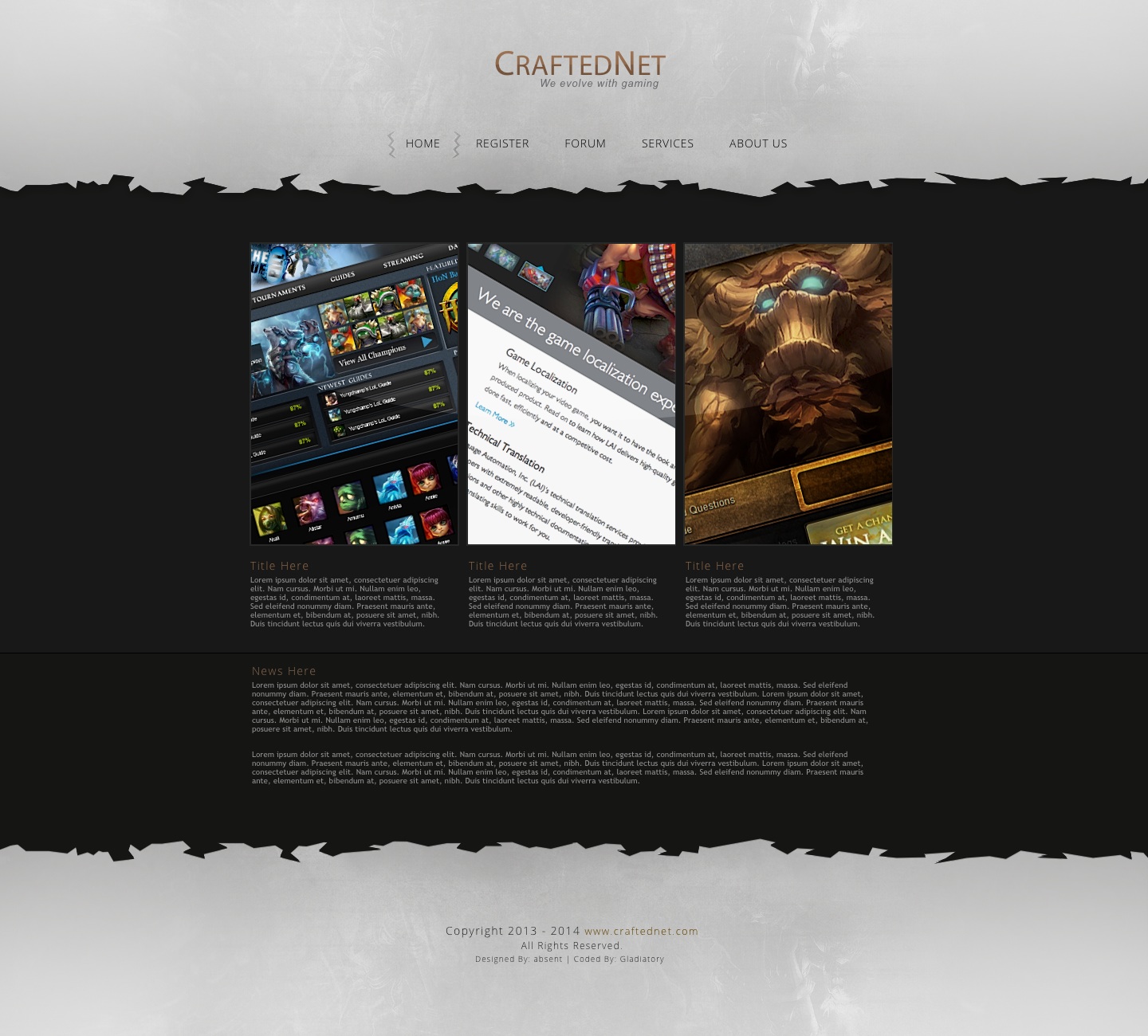 CraftedNet Splash Page!