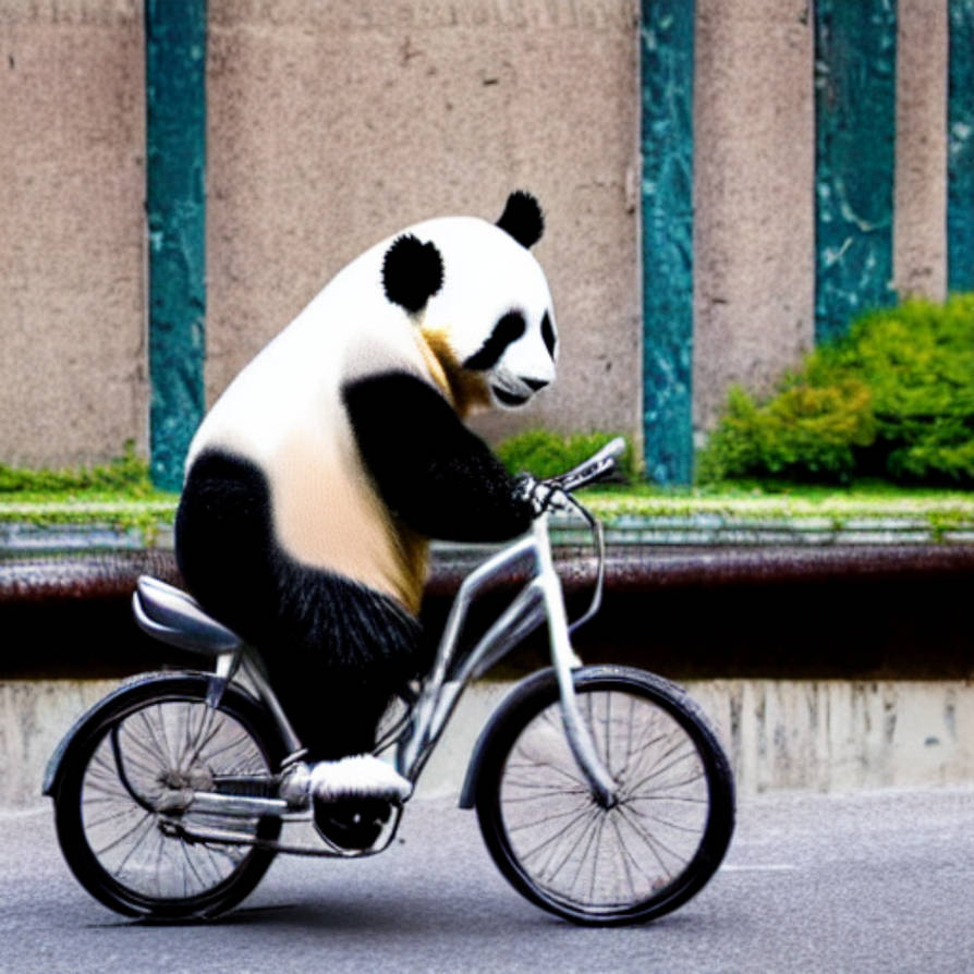Panda riding a bike by mikejames01 on DeviantArt