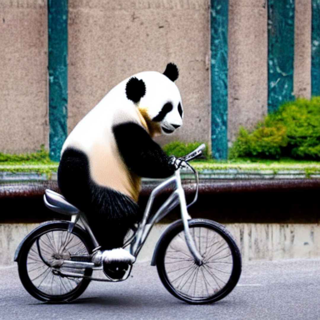 Panda riding a bike by mikejames01 on DeviantArt