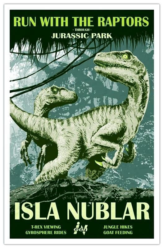 Florida Raptor Runs Run with the Raptors Poster by JurassicArt1993 on DeviantArt