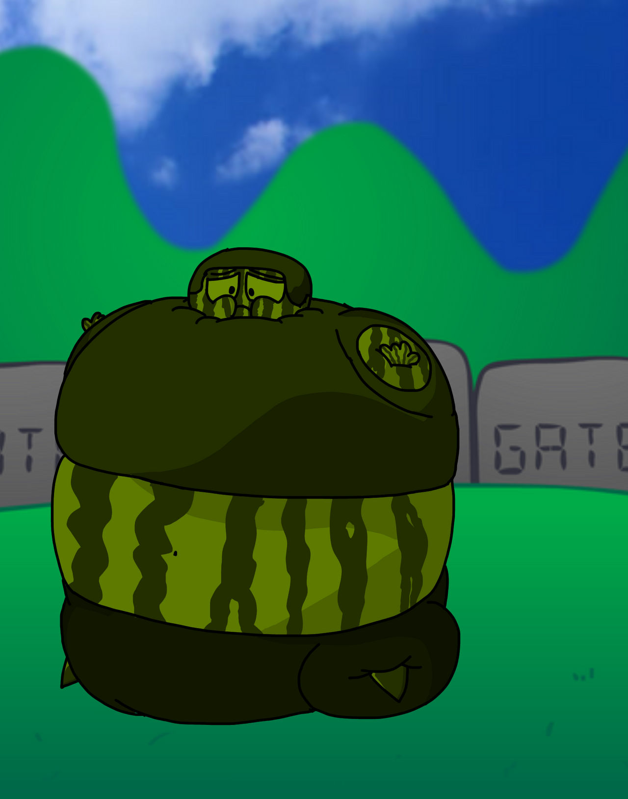 Watermelon Dave Inflation. by dylanyoung2007 on DeviantArt