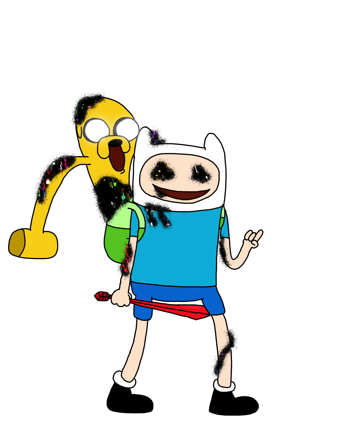 Finn and Jake fnf Pibby Apocalypse by lilkennon on DeviantArt