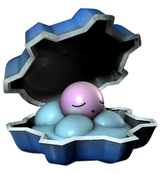 Clamperl 3D Pokemon