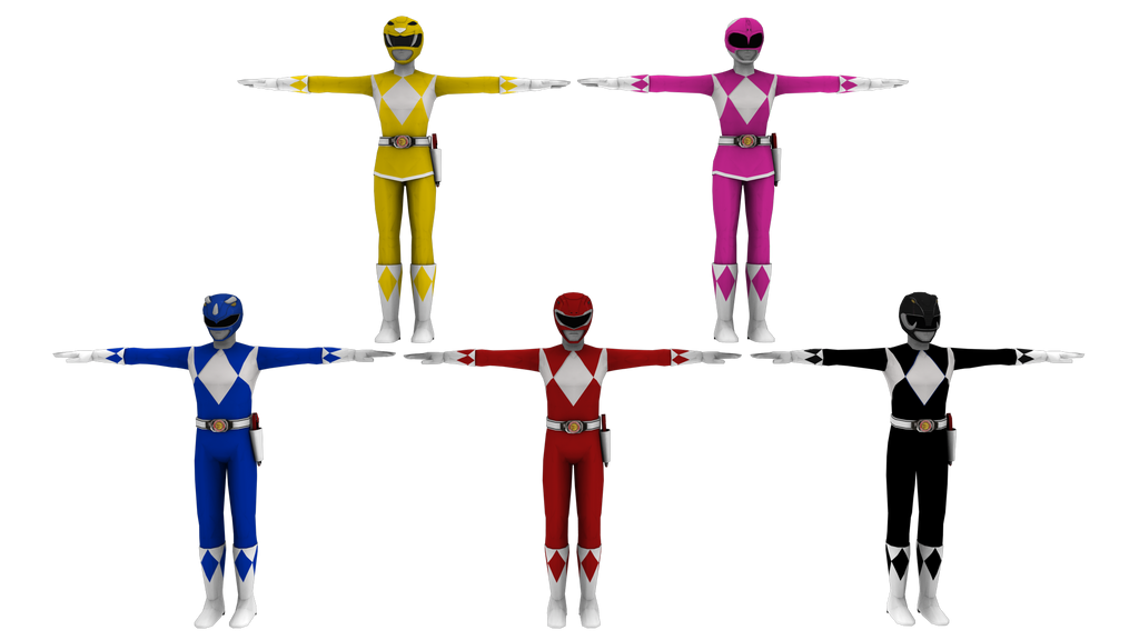 Mighty Morphin Power Rangers 3D Models by bogeymankurt on DeviantArt