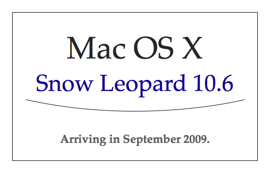 Mac OS X Snow Leopard text