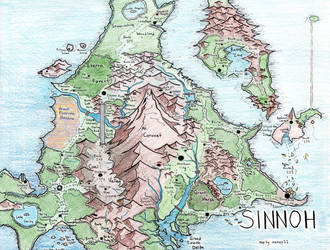 Pokemon: Sinnoh Region Map