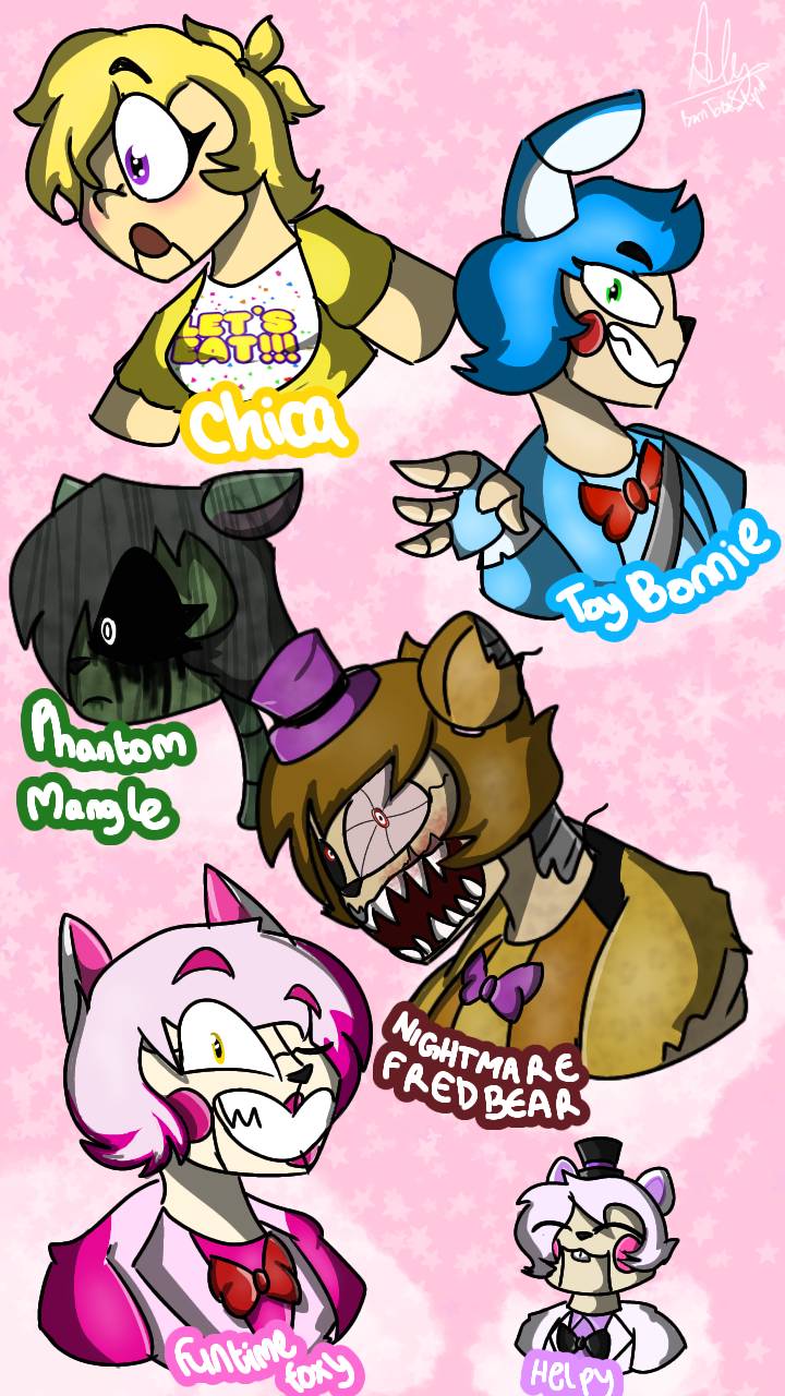 Fnaf 4 animatronics by ShizArtis8783 on DeviantArt