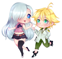 (FA) Meliodas and Elizabeth chibi