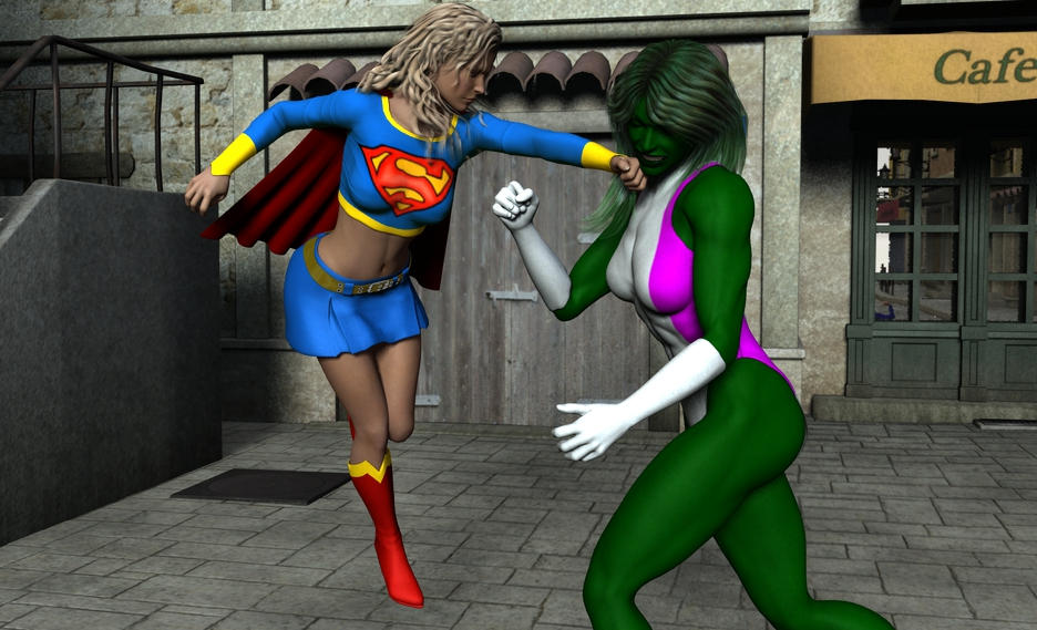 Женщина халк против. She Hulk vs Titania. Женщина Халк против Супергерл. Титания Марвел и женщина Халк. Пауэр гёрл и женщина Халк.