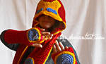 Iron Man Scarf, Hood and Gloves by DorianECGordon