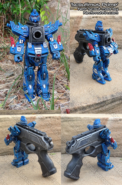 Scoutimus Prime Transformers Gundam style Nerf mod