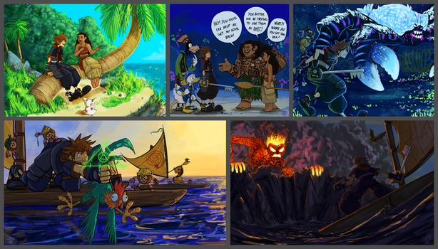 by [ Gabitz Art ]  ___  Kingdom Hearts   x   Moana