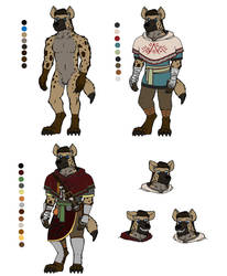 Hyena Fursona Reference Sheet - Sharptooth Tor