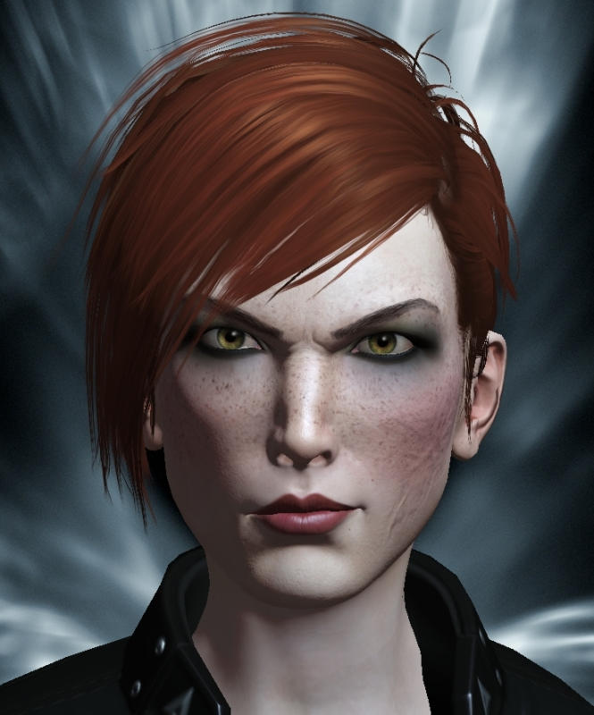 Female Shepard portrait 1st take by Everial on DeviantArt