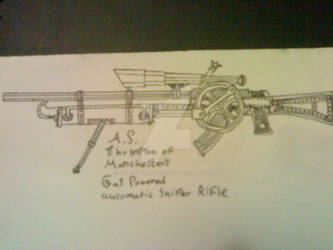 steampunk automatic rifle