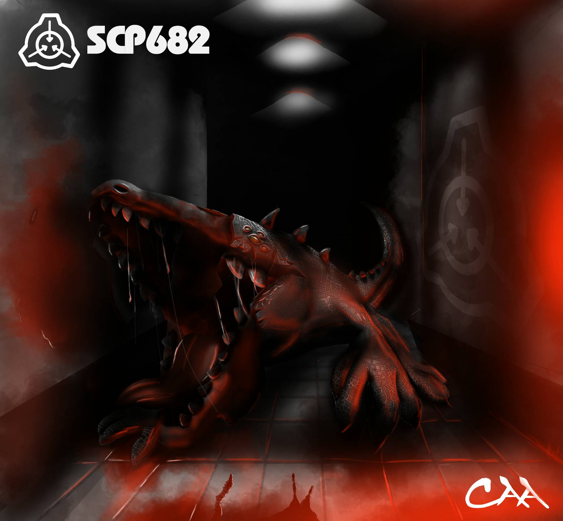 SCP-682 by  on @DeviantArt