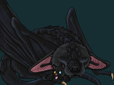 Dragonbat Snuggle with Newmoon