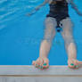 Feet in swimming pool
