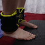 Going on tiptoes with ankle weights