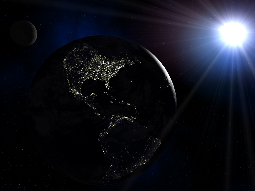 Earth at Night by psykesz