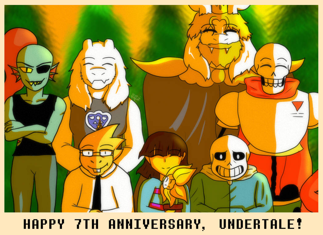 Happy 7TH Anniversary, Undertale! by Nichole-Snow on DeviantArt