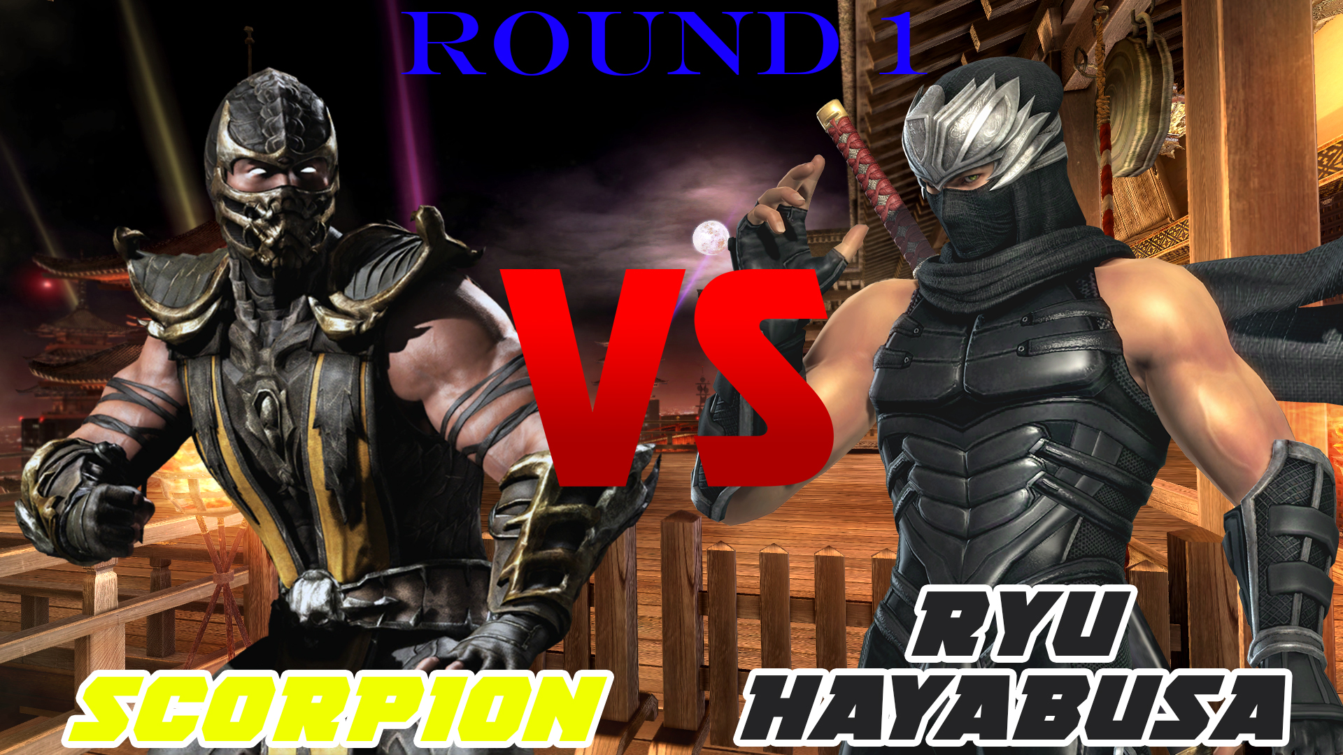 Round 1 (Scorpion vs Ryu Hayabusa)