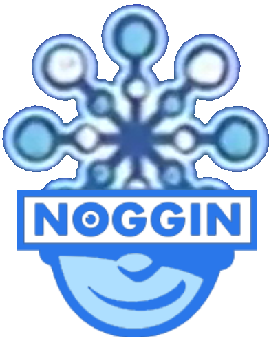 pics Noggin Logo 2002 noggin logo screen bug blue snowflake
