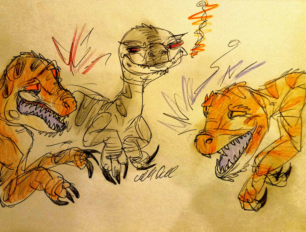 Laughing Atrociraptors by CamtheZoologist on DeviantArt