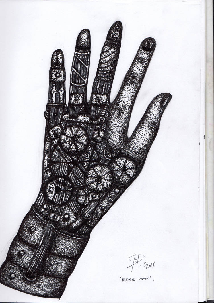 bionic hand /pen doodle by izibel1 on DeviantArt
