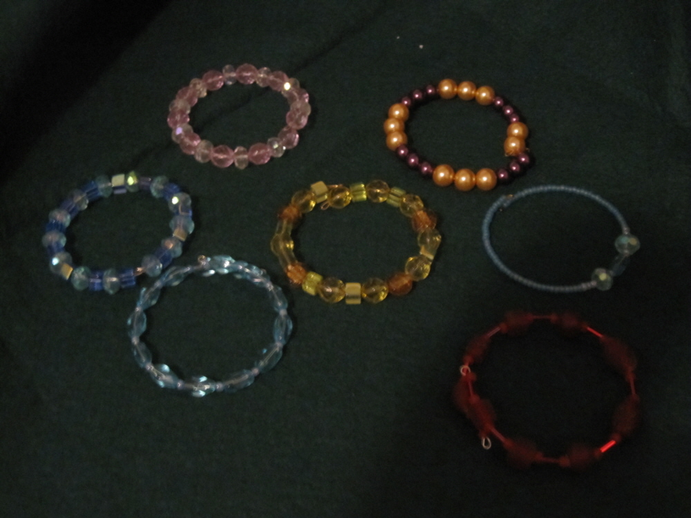 Memory wire bracelets