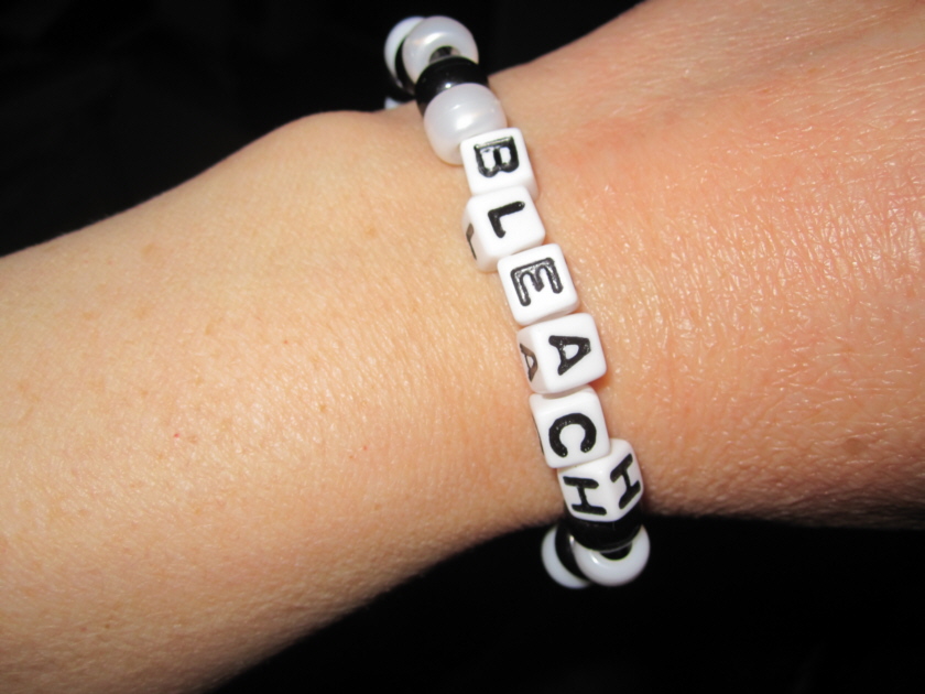 'Bleach' letter bracelet