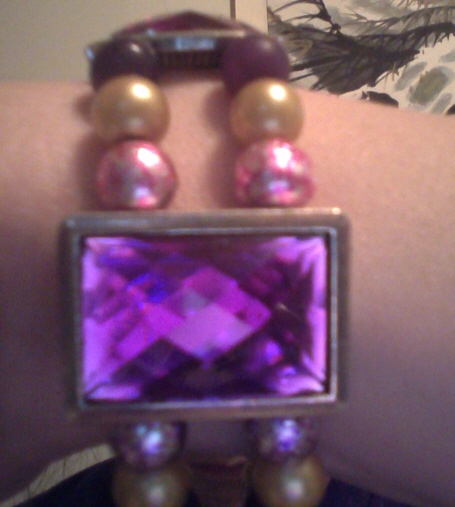 Purple and gold slide bracelet