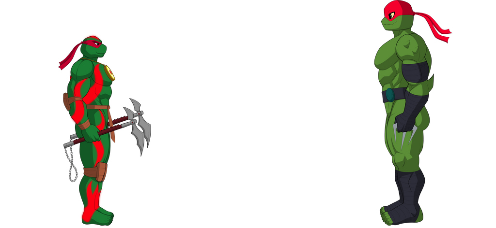 TMNT 2003 vs 2018: Shelless Mystics Armed (Raph) by darkshiner8 on ...