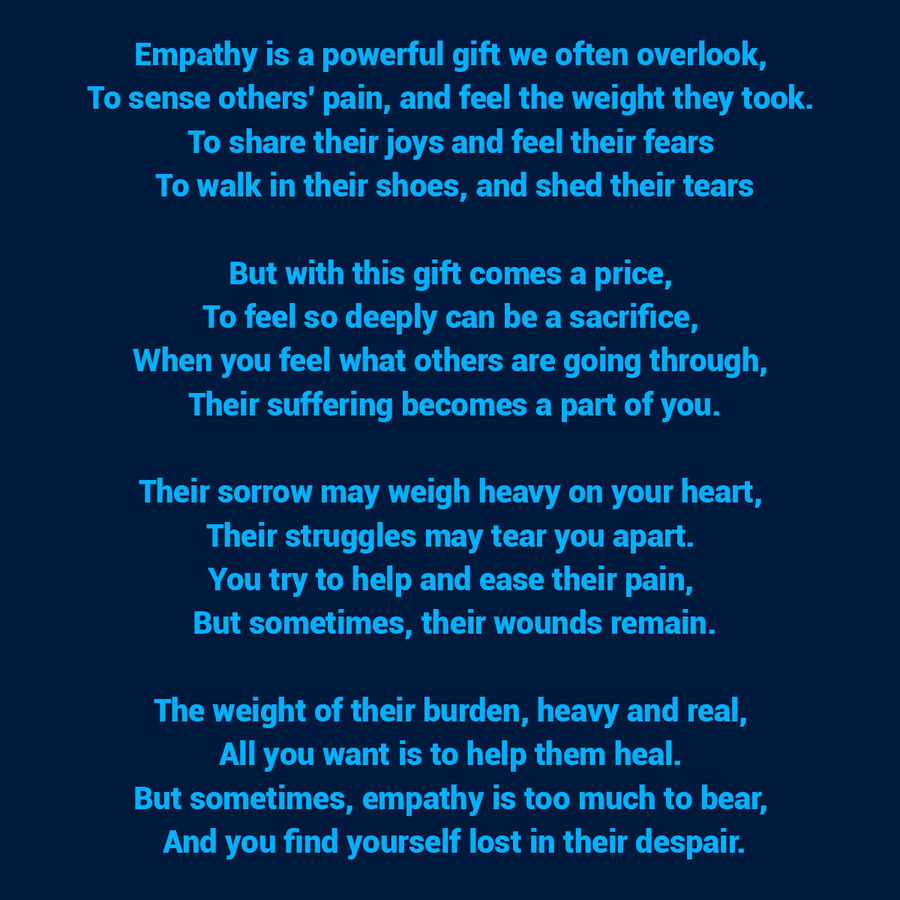 Emapthy Poem Sacrifice of Empathy by OverTheQuill on DeviantArt