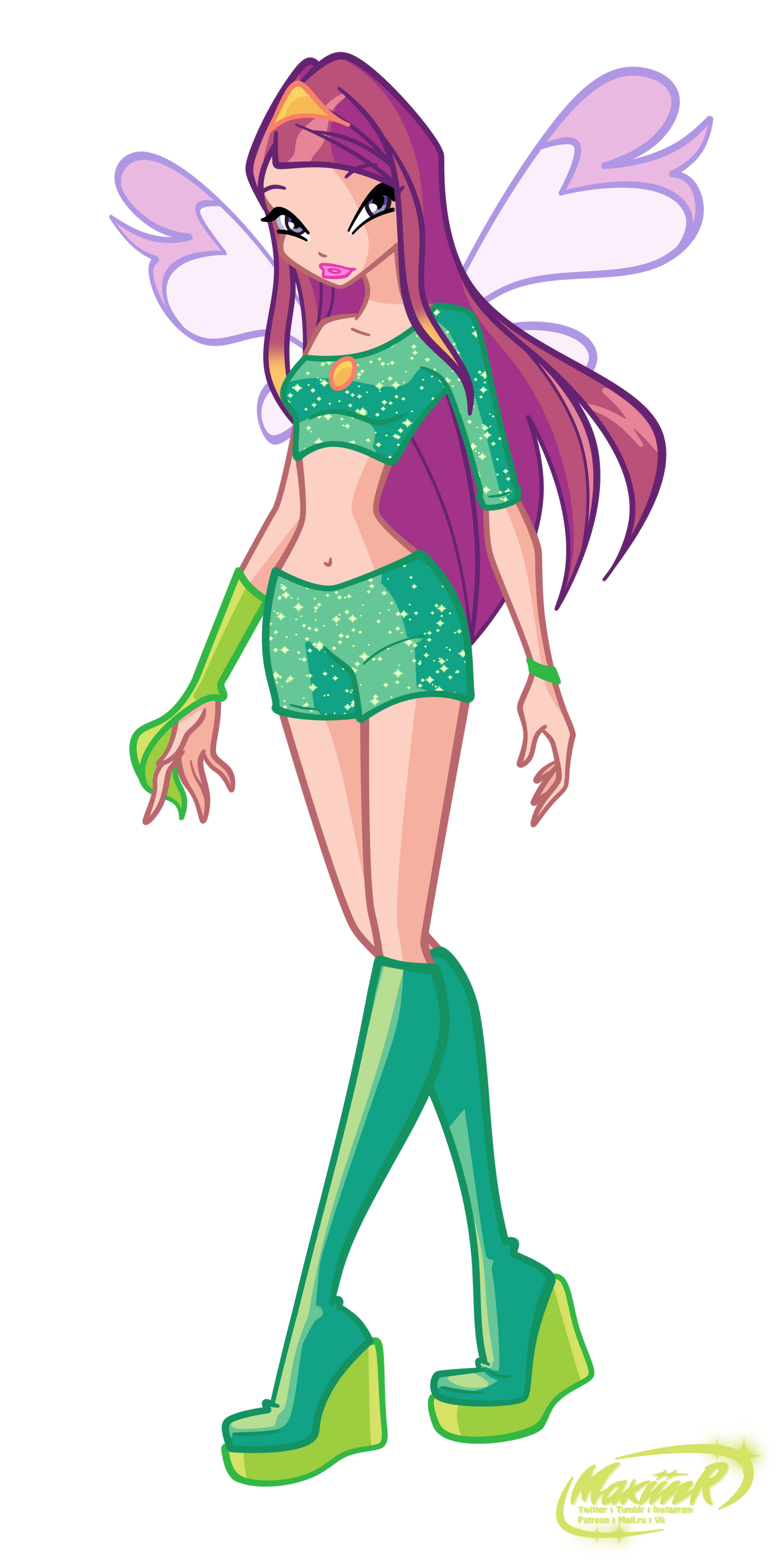 Winx club Roxy 4 season charmix base Earth Fairy by MaxiinR on DeviantArt