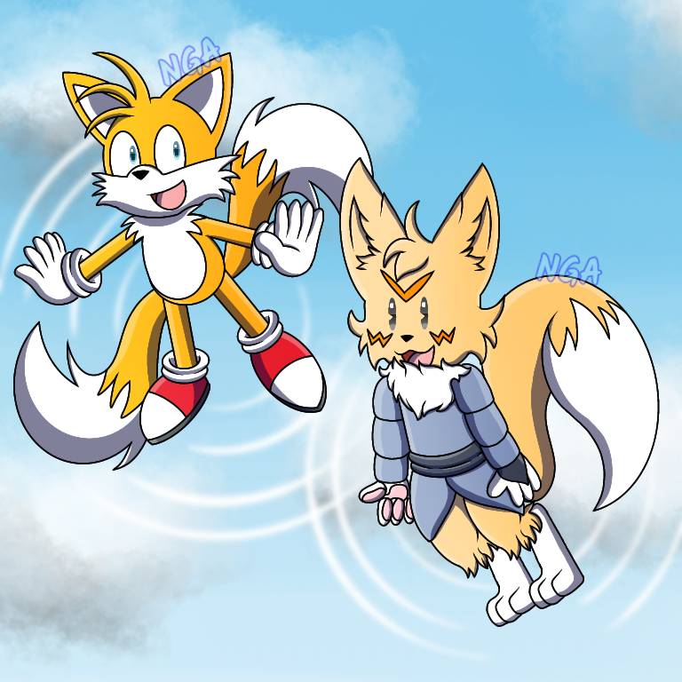 Tails and Lesserdogmon bound flying spinning tail by NeviaGreatestArt on  DeviantArt