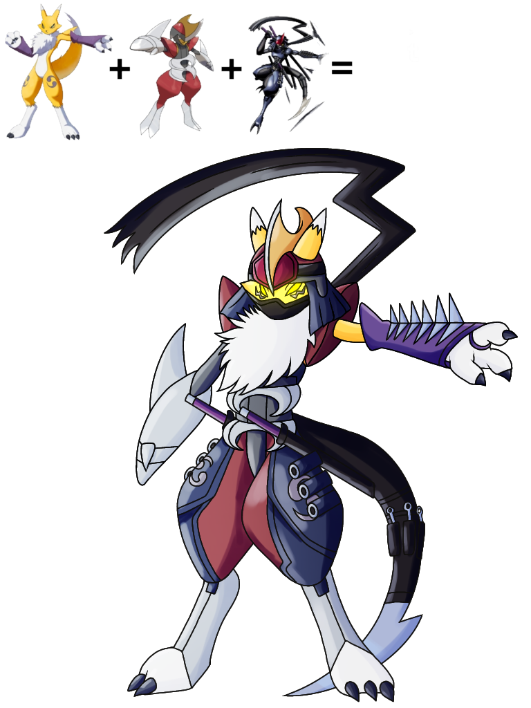 Evil Grademon Renamon Bisharp and Fumamon Fusion by NeviaGreatestArt on DeviantArt