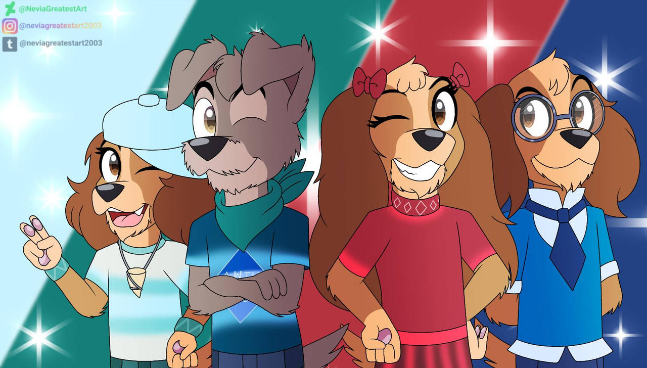 Scamp and his Sisters Doggies (AT Prize) by NeviaGreatestArt on DeviantArt