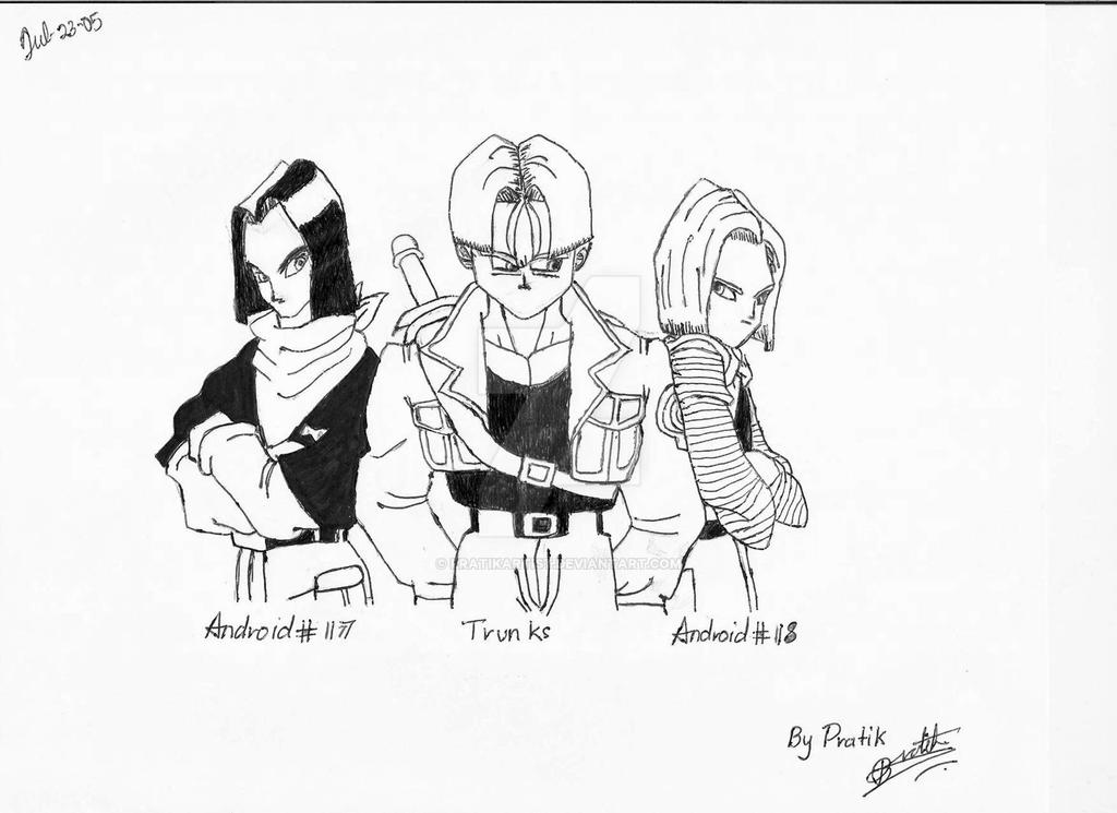Trunks Android 18 Dragon Ball Z- Android 17, Trunks and Android 18 by pratikartist on ...